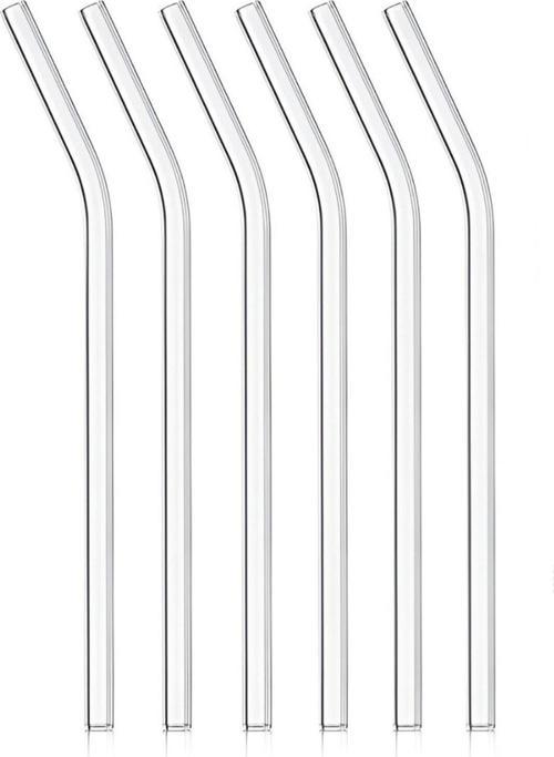 Cam Eğimli Isıya Dayanıklı Pipet Meşrubat Meyve Suyu Kamışı Pipeti - 20 Cm. - 5 Adetlik 1 Paket