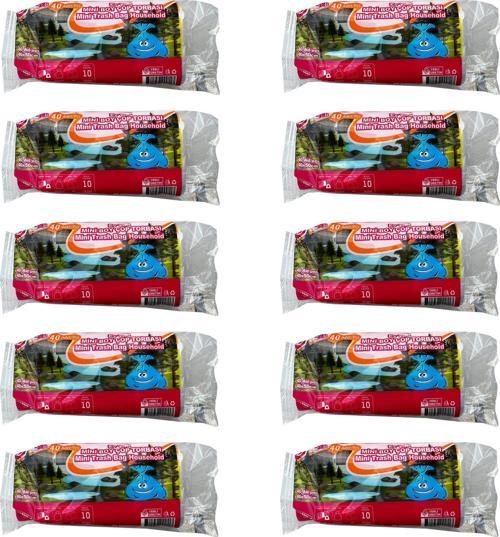 Mini Küçük Boy Çöp Torbası Poşeti - 2 Kat - Beyaz - 10 Litre - 40x50 Cm. - 40 Adetlik 10 Rulo