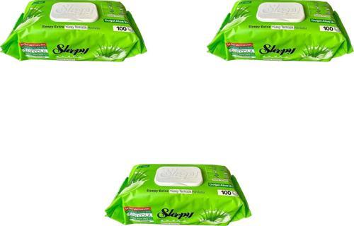 Extra Doğal Aloe Vera Özlü Yüzey Temizlik Islak Havlusu - 100'lü 3 Paket