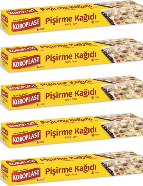 Yağlı Fırın Tepsi Pişirme Kızartma Kağıdı - Kesimsiz - 8 Metre - 5 Kutu