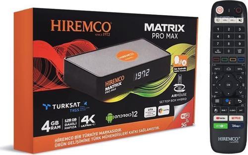 Matrix Pro Max 4K 128GB Android 12 Uydu Alıcısı