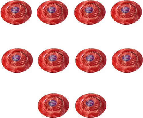 Kullan At Parti Davet Sunum Servis Plastik Sert Mika Tabak - 26 Cm. - Kırmızı - 6 Adetlik 10 Paket