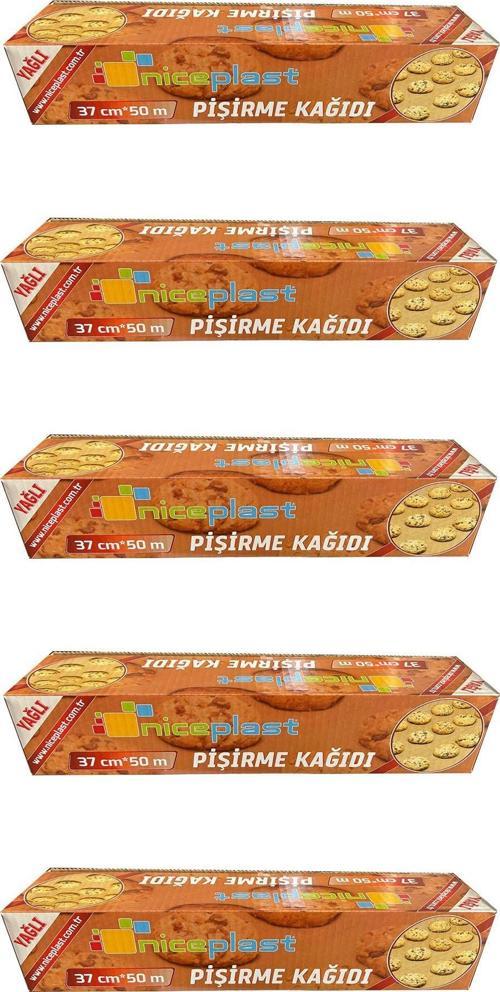 Kesimsiz Yağlı Fırın Pişirme Kağıdı - 37 Cm. x 50 Metre - 5 Paket