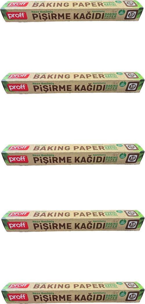 Ağartılmış Doğal Kesimli Yağlı Fırın Pişirme Kızartma Kağıdı - 42x37 Cm. - 10 Adetlik 5 Kutu
