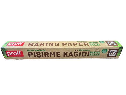 Ağartılmış Doğal Kesimli Yağlı Fırın Pişirme Kızartma Kağıdı - 42x37 Cm. - 10 Yaprak -1 Kutu
