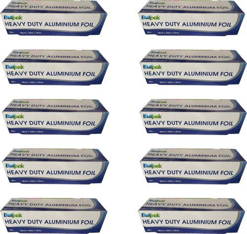 Heavy Duty Ağır Hizmet Tipi Alüminyum Folyo - 30 Cm. x 150 Metre - 18 Mikron - 10 Paket