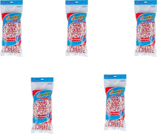 PM03 Yedek Islak Mop Paspas Püskül Ucu - Pamuklu Mikrofiber İpli Mop Yedeği Başlığı - 5 Adet