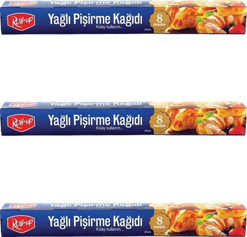 Yağlı Fırın Tepsi Pişirme Kızartma Kağıdı - 8 Metre - 3 Kutu