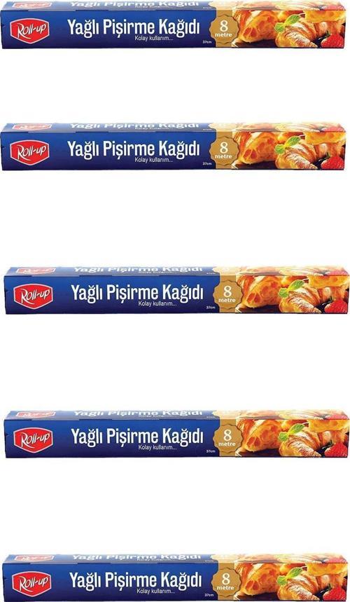 Yağlı Fırın Tepsi Pişirme Kızartma Kağıdı - 8 Metre - 5 Kutu