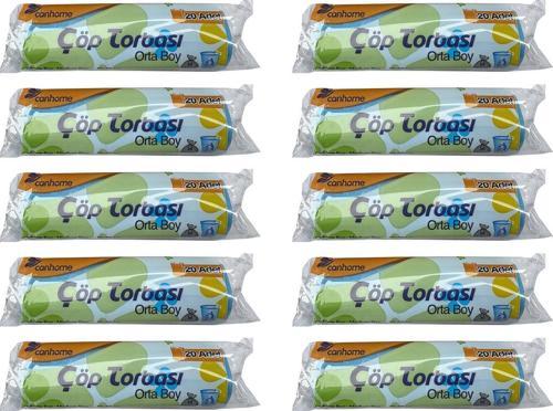 Mavi Orta Boy 55x60 Cm. 30 Litre Çöp Torbası Poşeti - 20 Adetlik 10 Rulo