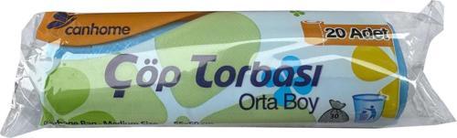 Mavi Orta Boy 55x60 Cm. 30 Litre Çöp Torbası Poşeti - 20 Adetlik Rulo