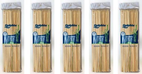 Bambu Ahşap Çöp Şiş - 25 Cm. - 100 lü 5 Paket