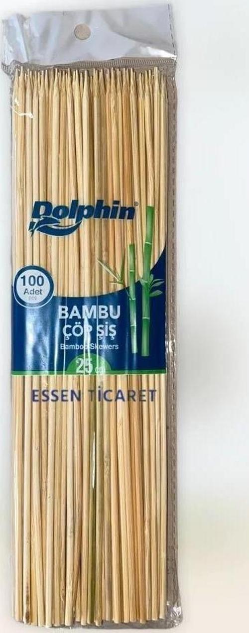 Bambu Ahşap Çöp Şiş - 25 Cm. - 100 lü Paket