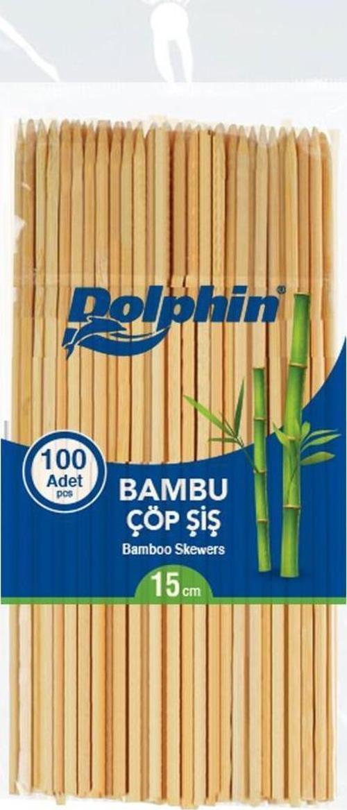 Bambu Ahşap Çöp Şiş - Boy : 15 Cm. / En : 3mm - 100 Adetlik 1 Paket