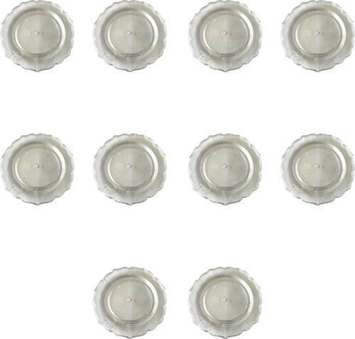 Plastik Sert Mika Şeffaf Tabak - Parti Sunum Yemek Tabağı - Yuvarlak - 19 Cm. - 6 Adetlik 10 Paket