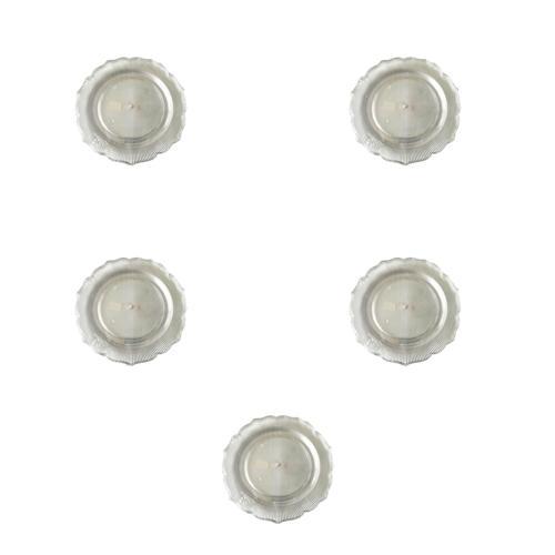Plastik Sert Mika Şeffaf Tabak - Parti Sunum Yemek Tabağı - Yuvarlak - 19 Cm. - 6 Adetlik 5 Paket