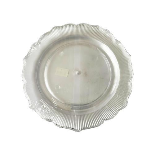 Plastik Sert Mika Şeffaf Tabak - Parti Sunum Yemek Tabağı - Yuvarlak - 19 Cm. - 6 Adetlik Paket