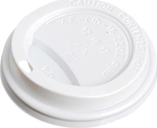 Sıcak Karton Kağıt Çay Kahve Bardak Kapağı - Emzikli Kapak - 8 Oz - Beyaz - 500 Adetlik Koli