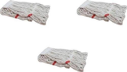 Dar Yedek Islak Mop Püskül Paspas Başlığı - Pamuklu - Beyaz - 17 Cm. - 450 Gr. - 3 Adet