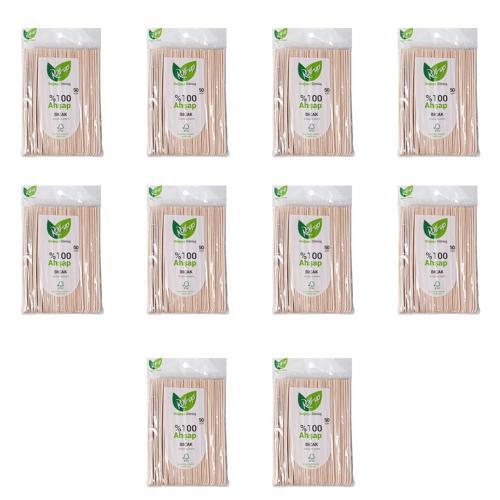 Doğaya Dönüş Ekolojik Doğal Doğa Dostu %100 Ahşap Bıçak - 16 Cm. - 50'li 10 Paket