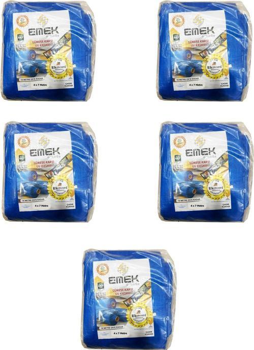 Çadır Kumaşı Branda Tente UV Güneşlik Gölgelik Koruma Yağmur Su Geçirmez - 4x7 Metre - 5 Paket