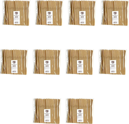 Doğaya Dönüş Ekolojik Doğal Körüklü Kraft Kağıt Pipet - 6 mm. - 19.5 Cm. - 100'lü 10 Paket