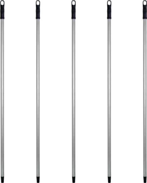 Metal Vidalı Boyalı Gri Fırça Faraş Süpürge Çeksil Sap Sapı - 120 Cm. - 5 Adet