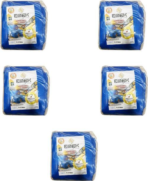 Çadır Kumaşı Branda Tente UV Güneşlik Gölgelik Koruma Yağmur Su Geçirmez - 5x6 Metre - 5 Paket