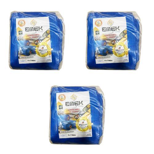 Çadır Kumaşı Branda Tente UV Güneşlik Gölgelik Koruma Yağmur Su Geçirmez - 5x7 Metre - 3 Paket