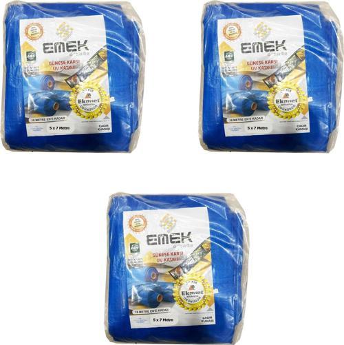 Çadır Kumaşı Branda Tente UV Güneşlik Gölgelik Koruma Yağmur Su Geçirmez - 5x7 Metre - 3 Paket