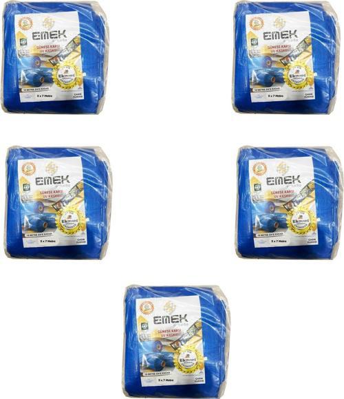 Çadır Kumaşı Branda Tente UV Güneşlik Gölgelik Koruma Yağmur Su Geçirmez - 5x7 Metre - 5 Paket