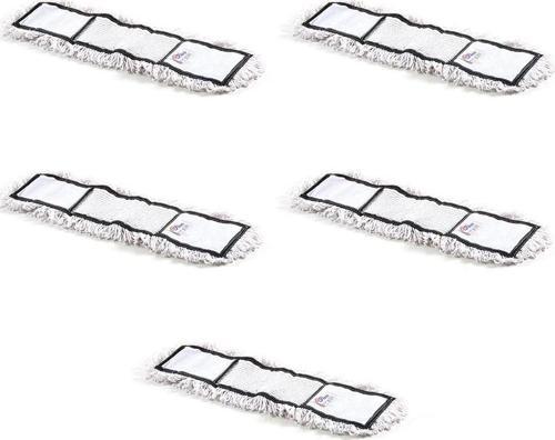 Nemli Palet Yedek Mop Paspas 80 Cm. / Nem Alıcı Mop - Pamuklu / Beyaz - 5 Adet