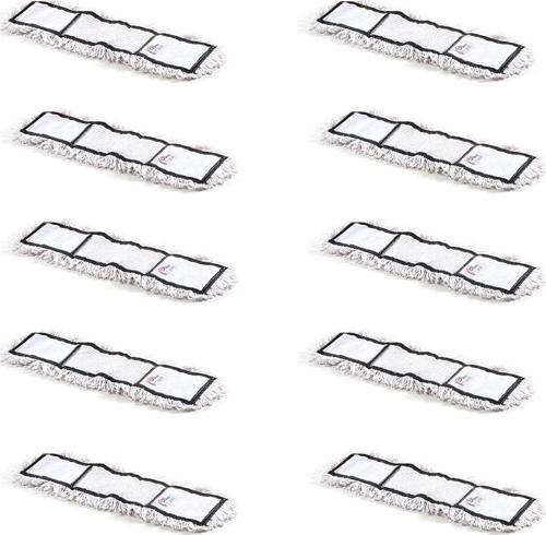 Nemli Palet Yedek Mop Paspas Başlığı Ucu -50 Cm. / Nem Alıcı Mop - Pamuklu / Beyaz - 10 Adet