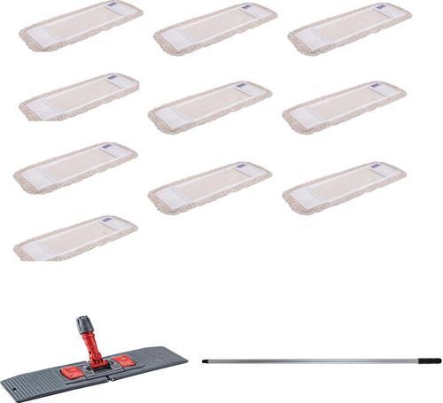 Tablet Palet Nemli Yedek Mop Takımı Seti - 10 Ad 50 Cm. Nemli Mop + Katlanır Aparat + Metal Sap