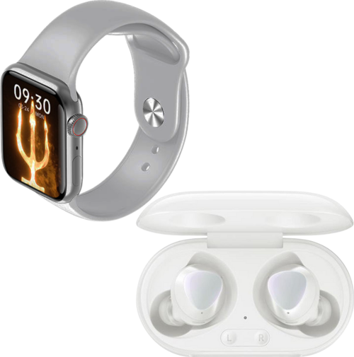Samsung Galaxy Buds+ Beyaz Bluetooth Kulaklık M26 Plus Smart Watch 6 Gri Akıllı Saat