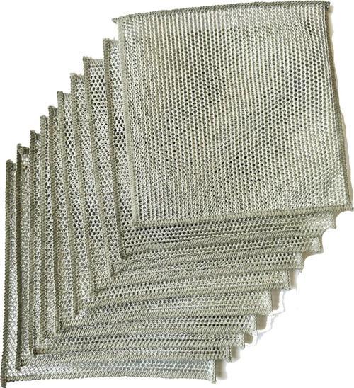 Bulaşık Ovma Ovalama Yanmış Yağ Ağır Kir Bezi Teli Telli Bez - 20x20 Cm. - 10 Adetlik Paket