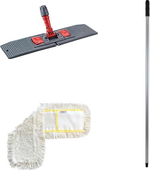 Tablet Palet Nemli Yedek Mop Takımı - 10 Ad 80 Cm. Mop + Katlanır Aparat + Metal Vidalı Sap