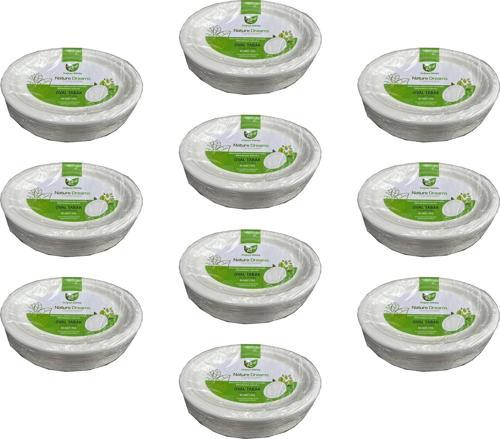 Nature Ekolojik Karton Kağıt Tek Kullanımlık Oval Tabak - 20x26 Cm. - 50 Adetlik 10 Paket