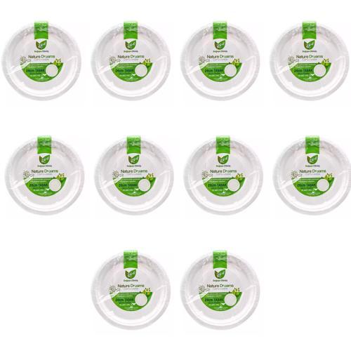 Nature Ekolojik Karton Kağıt Tek Kullanımlık Tabak - 26 Cm. - 50 Adetlik 10 Paket
