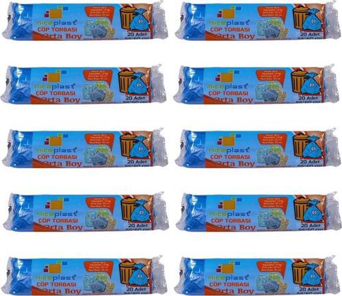 Mavi Orta Boy 55x60 Cm. 30 Litre Çöp Torbası Poşeti - 20 Adetlik 10 Rulo