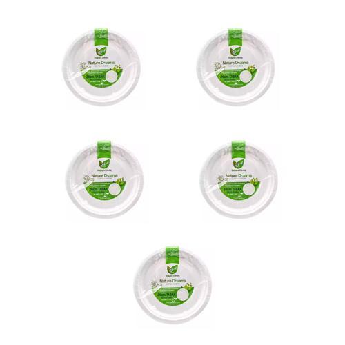 Nature Ekolojik Karton Kağıt Tek Kullanımlık Tabak - 26 Cm. - 50 Adetlik 5 Paket