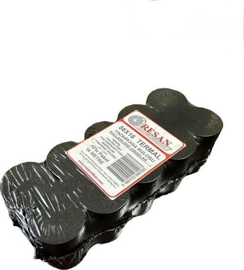Termal Pos Yazar Kasa Rulosu - Pos Kağıdı - Beyaz - 56 mm x 16 Metre - 10 Adetlik 1 Paket