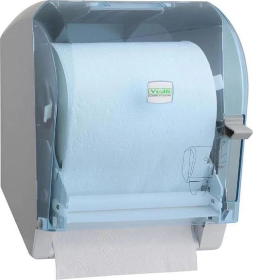 K8T Levercut Manuel Kollu Hareketli Rulo Kağıt Havlu Dispenseri Makinesi - Transparan Mavi