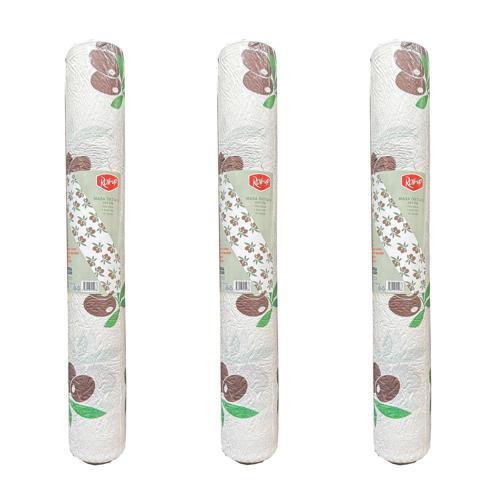 Tek Kullanımlık Kağıt Laminelli Masa Örtüsü - 100x150 Cm. - Zeytin Desenli -16 Yaprak 3 Rulo