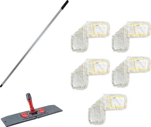 Tablet Palet Nemli Yedek Mop Takımı - 5 Adet 50 Cm. Mop + Katlanır Aparat + Metal Vidalı Sap