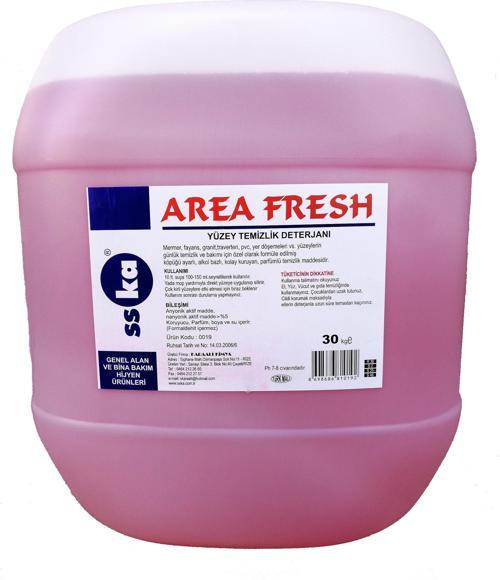 Area Fresh Parfümlü Az Köpüren Uçucu Leke Bırakmayan Yüzey Temizleyici 30 Kg. - Bidon