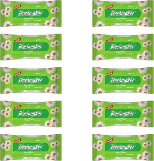 Islak Cep Mendil - Alkolsüz ve pH Dengelenmiş - Çiçeksi Kokular - 15 Adetlik 10 Paket