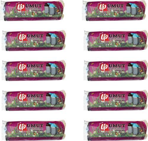 Endüstriyel Jumbo Çöp Torbası Poşeti - 2 Kat - Siyah - 600 Gr. - 80x110 Cm. -10 Adetlik 10 Rulo