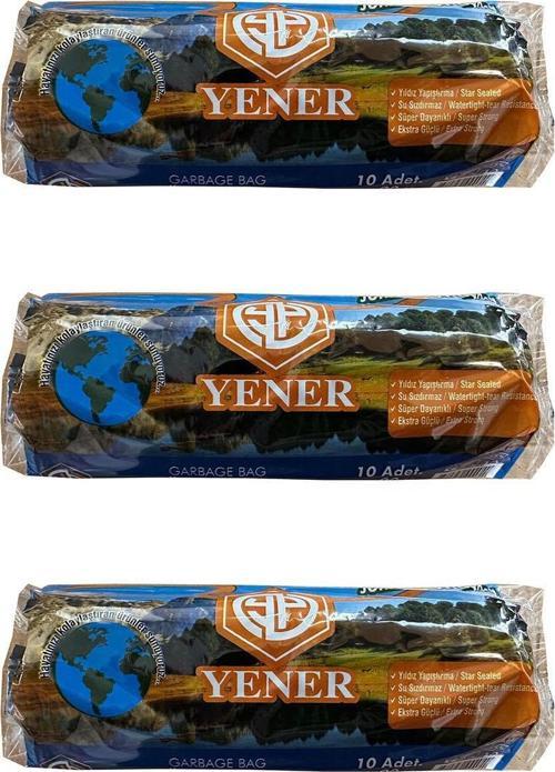 Endüstriyel Jumbo Çöp Torbası Poşeti - 2 Kat - Siyah - 300 Gr. - 80x110 Cm. -10 Adetlik 3 Rulo