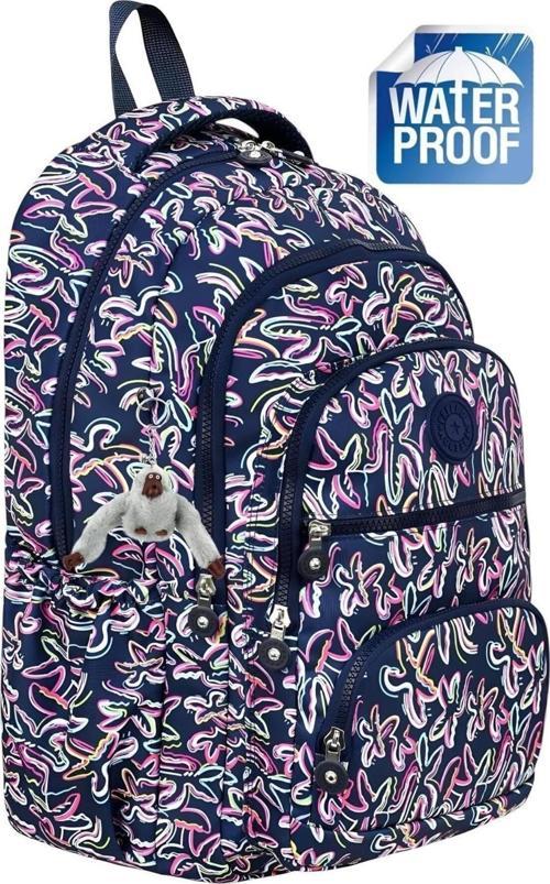 Unisex Lüx Desenli Laptop Bölmeli 5 Gözlü Su Geçirmez Günlük Kullanım Okul Çantası Ve Sırt Çantası Çok Renkli